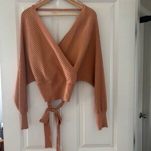 Nordstrom beige wrap sweater